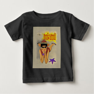 T-shirt Pour Bébé Vintage Miami Beach