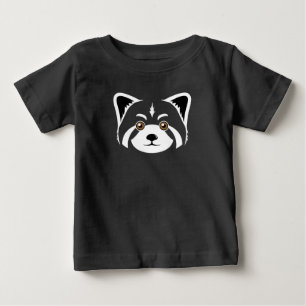 T-shirt Pour Bébé Vintage Retro Rouge Panda Cute Animal Pandas Lov