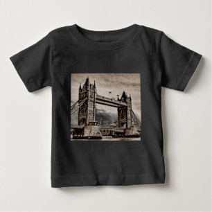 T-shirt Pour Bébé Vintage Sepia London Tower Bridge