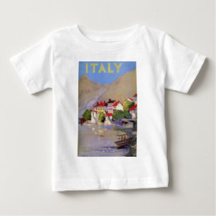 T-shirt Pour Bébé Vintage Village balnéaire Italie Tourisme