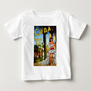 T-shirt Pour Bébé Vintage voyage de danseuse cubaine