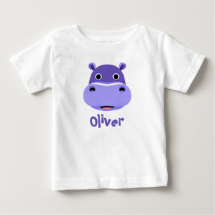 T-shirt Pour Bébé Visage d'Hippopotame Heureux