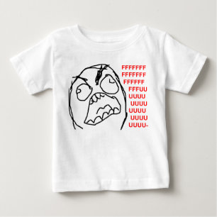T-shirt Pour Bébé Visage fâché Meme de rage de Fuu Fuuu de type de