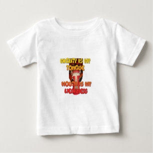 T-shirt Pour Bébé Visage idiot : Humour d'expression de langue de so