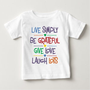 T-shirt Pour Bébé Vivez simplement