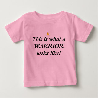T-shirt Pour Bébé Voici à quoi ressemble un WARRIOR ! (En rose)