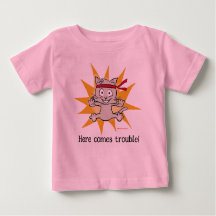 "Voici les ennuis !" - amusant mignon chaton top