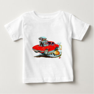 T-shirt Pour Bébé Voiture 1966-67 de rouge de Corvette