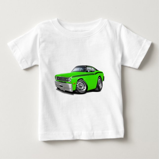 T-shirt Pour Bébé Voiture 1970-74 supérieure Chaux-Noire de chiffon (Devant)