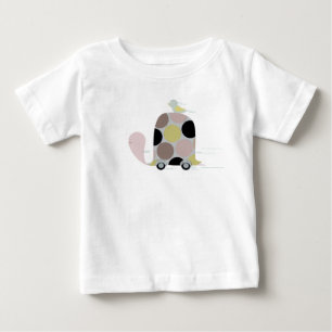 T-shirt Pour Bébé Voiture Oiseau & Tortue