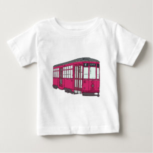 T-shirt Pour Bébé Voitures de Trolleycar de tram de tramway de