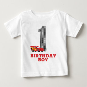 T-shirt Pour Bébé Voitures personnalisées - Lightning McQueen 1er an