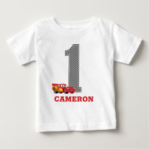 T-shirt Pour Bébé Voitures personnalisées - Lightning McQueen 1er an