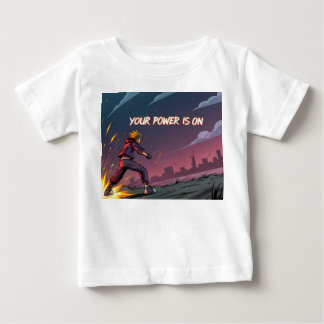 T-shirt Pour Bébé Votre puissance est activée - Explosif Manga Actio