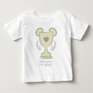 T-shirt Pour Bébé Vous avez gagné mon cœur Mickey Mouse Trophée Grap