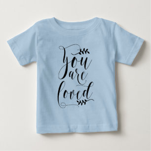 T-shirt Pour Bébé Vous Êtes Aimé Moderne Calligraphie Personnalisée
