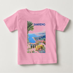 T-shirt Pour Bébé Voyage en Italie San Remo Europe Vintage
