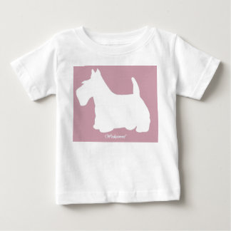 T-shirt Pour Bébé Wedgewof Scottish Terrier Pink