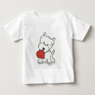 T-shirt Pour Bébé Westie avec le coeur