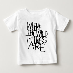 T-shirt Pour Bébé Where the Wild Things Are Manuscrite