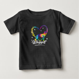 T-shirt Pour Bébé Whippet Tie Dye Amoureux des chiens Rainbow Gift T