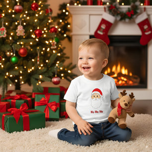 T-shirt Pour Bébé White Ho Ho Ho Santa Claus Joyeuse famille de Noël