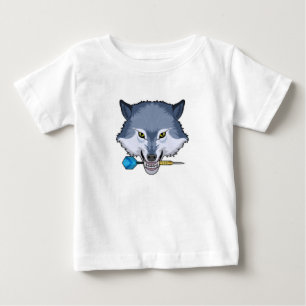 T-shirt Pour Bébé Wolf aux fléchettes avec Dart