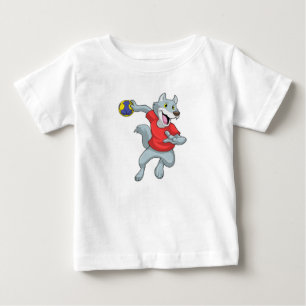 T-shirt Pour Bébé Wolf comme joueur de handball avec Handball