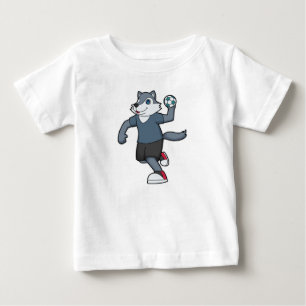 T-shirt Pour Bébé Wolf Handball joueur Handball