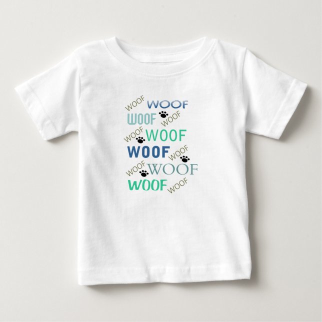 T-shirt Pour Bébé WOOF partout dans Toddler Tee (Devant)