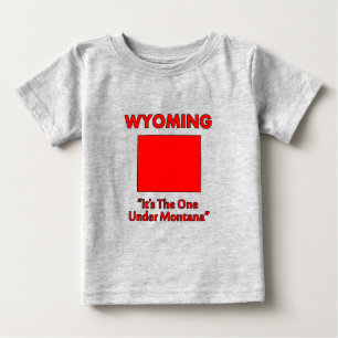 T-shirt Pour Bébé Wyoming - C'est celle sous le Montana