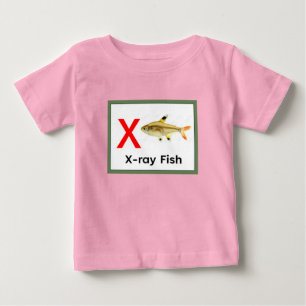 T-shirt Pour Bébé X est pour le poisson à rayons X