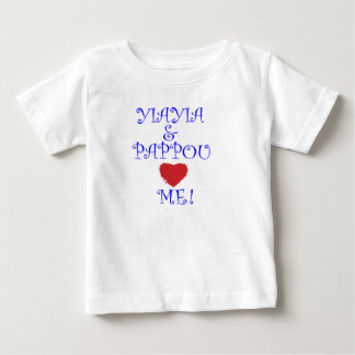 T-SHIRT POUR BÉBÉ YIAYIA ET PAPPOU M'AIMENT !