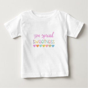 T-shirt Pour Bébé You Spread Sweetness – Cute Pastel Quote Design fo
