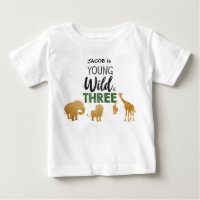 Young Wild et trois animaux Safari Boy Birthday