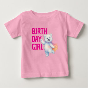 T-shirt Pour Bébé Zarah ours polaire dansant Fille 1er anniversaire