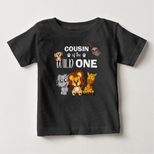 T-shirt Pour Bébé Zoo animal Cousin de la Jungle sauvage mignonne
