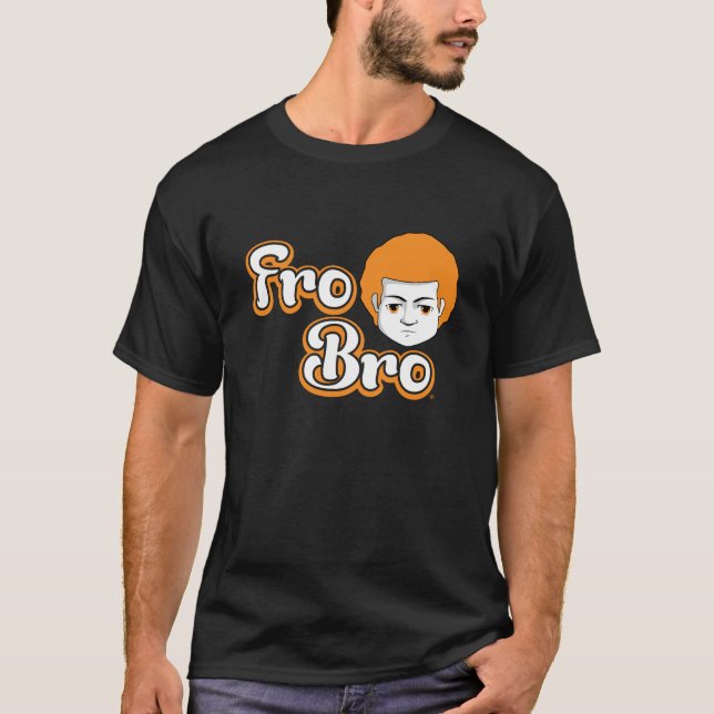 T-shirt Pour Bro orange-foncé et blanc (Devant)