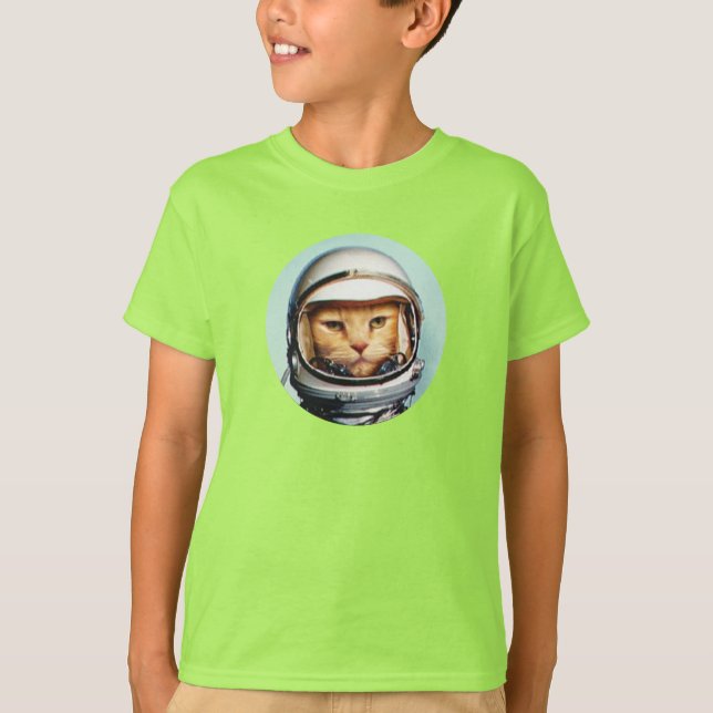 T-Shirt pour chat spatial rétro (Devant)