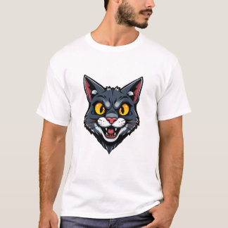T-shirt pour chats en caricature Design d'impressi
