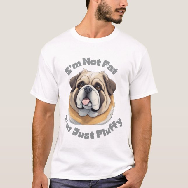 T-Shirt pour chien de bande dessinée - Je ne suis  (Devant)
