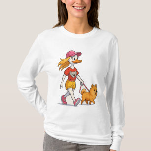 T-Shirt pour chien de promenade - Femme mignonne