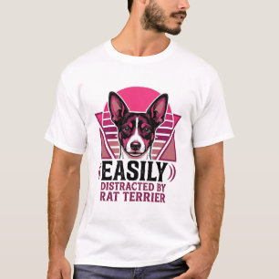 T-shirt pour chien Rat Terrier Vintage facilement