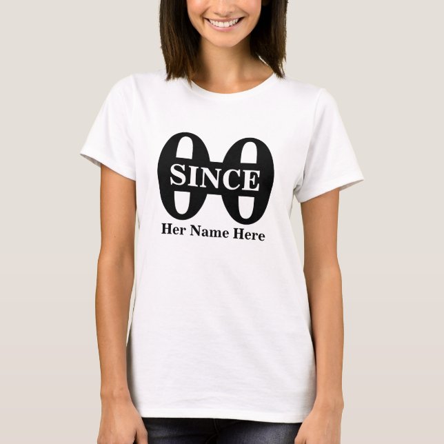 T-shirt Pour elle ensemble depuis l'anniversaire du couple (Devant)
