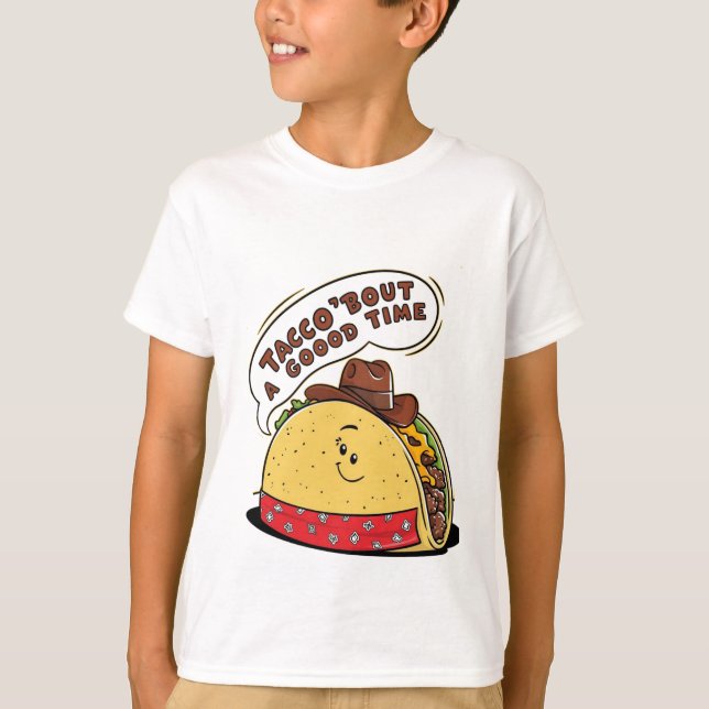 T-shirt pour enfant Taco Cowboy (Devant)