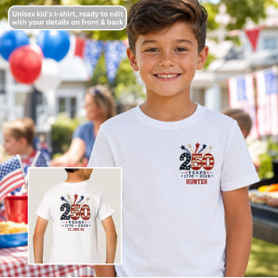 T-Shirt pour enfants 250 ans 1776-2026 Jour de l'I