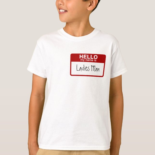 T-shirt pour enfants amusant, Bonjour Mon nom est  (Devant)