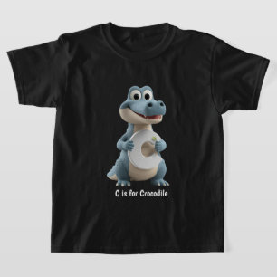 T-shirt pour enfants au crocodile mignon C est p