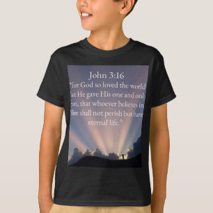 T-shirt pour enfants avec le verset biblique Jean