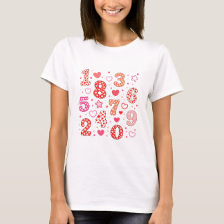 T-shirt pour enfants avec motif de nombres mathéma
